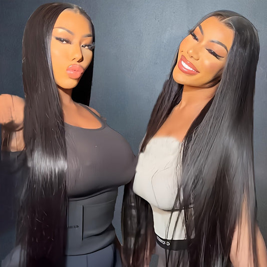 Ready To Wear Glueless Wig Human Hair Preplucked Straight Human Hair Wigs 4x4 Lace Closure Pre Cut 4x4 Lace Front Wigs