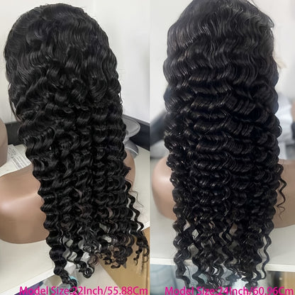 BRYELLE Deep Wave 4C Edges Frontal Wig 13x4 Lace Front Human Hair Wigs Deep Curly Wig Human Hair  Brazilian