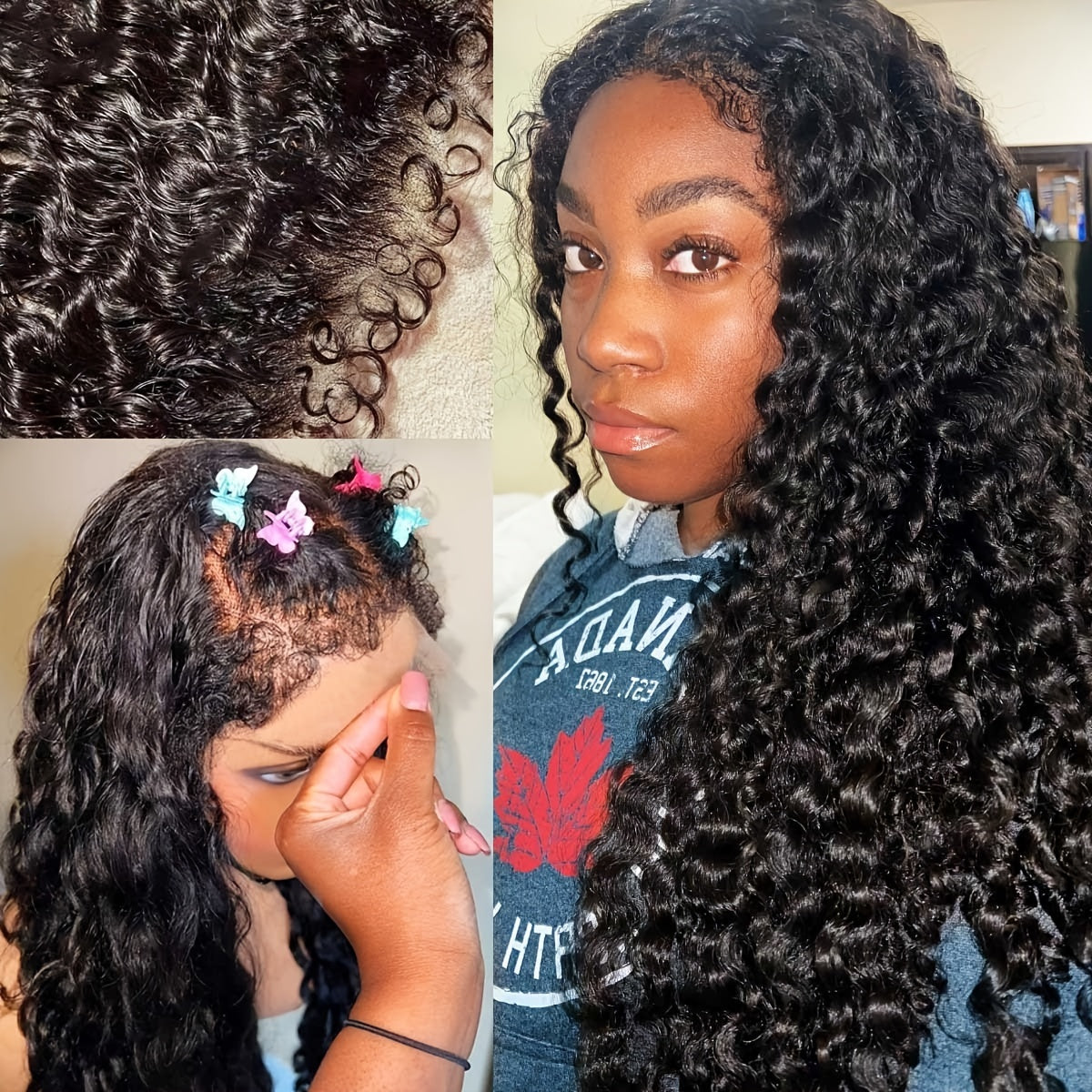 BRYELLE Deep Wave 4C Edges Frontal Wig 13x4 Lace Front Human Hair Wigs Deep Curly Wig Human Hair  Brazilian