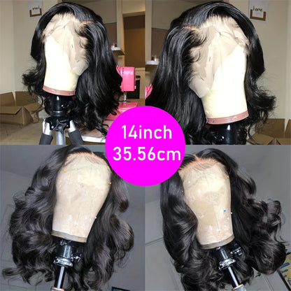 Body Wave Bob Wig Transparent Lace Frontal Wig Brazilian Human Hair Wigs Remy Hair Body Wave Short Bob 5x6 Lace Front Wig 250%