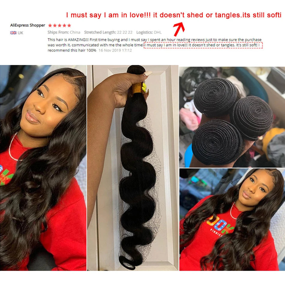 12A Peruvian Body Wave Human Hair Bundles 100% Unprocessed Virgin Human Hair Weave