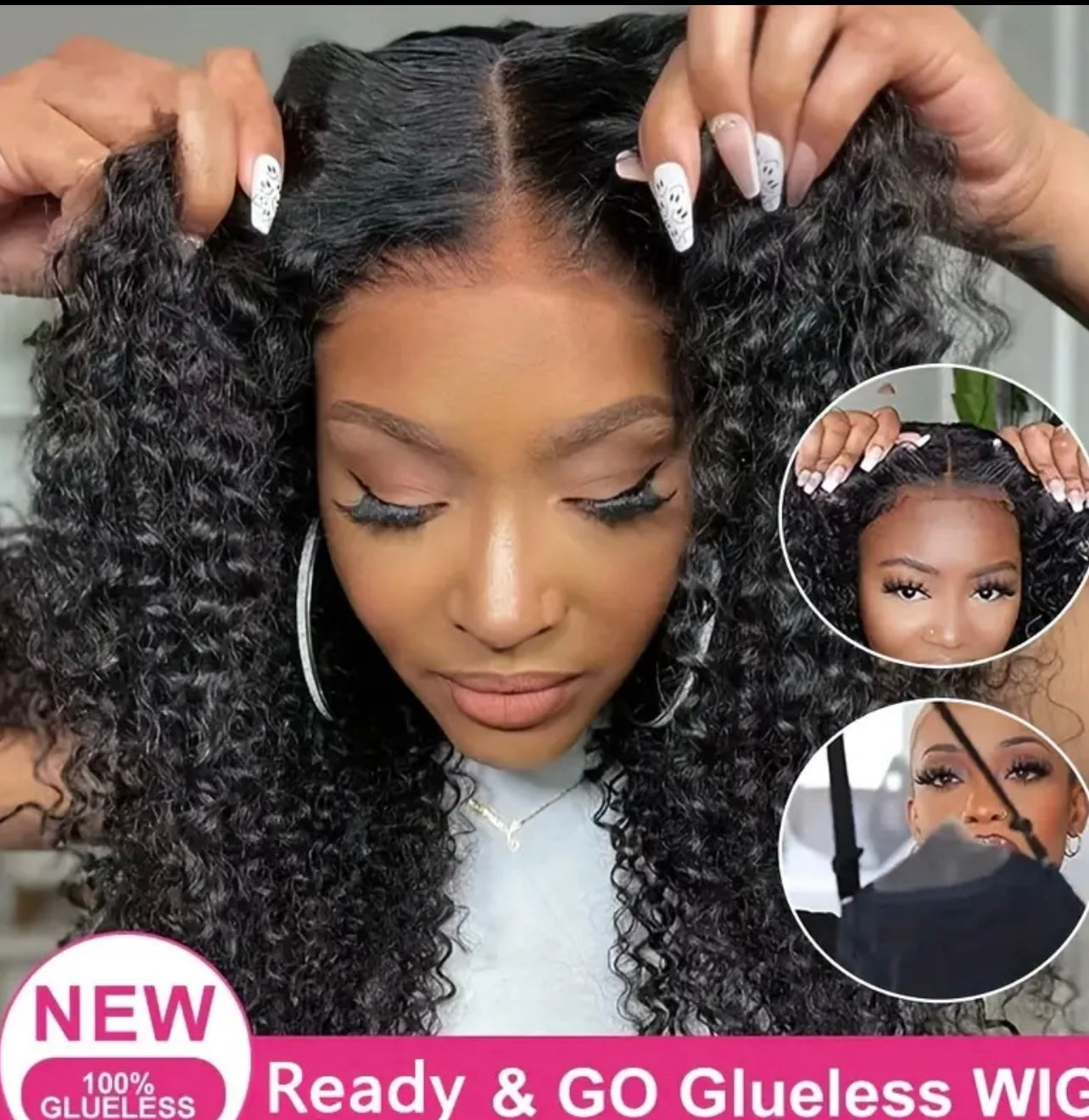 BRYELLE Deep Wave Glueless Wigs Human Hair Ready To Wear 13x4 Curly