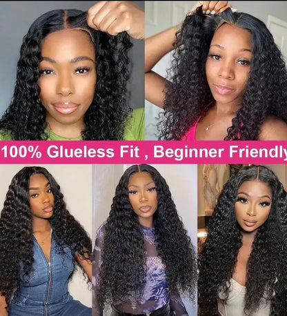 BRYELLE Deep Wave Glueless Wigs Human Hair Ready To Wear 13x4 Curly