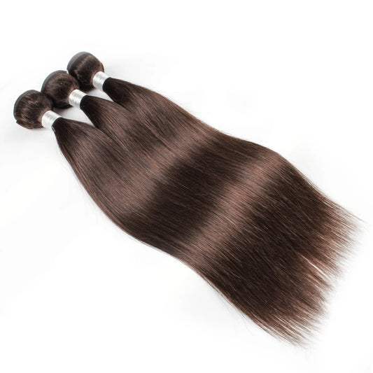 Kisshair color #2 hair bundles 1/3/4 pcs darkest brown colored Peruvian human hair tangle free 10 to 30 inch remy weft hair