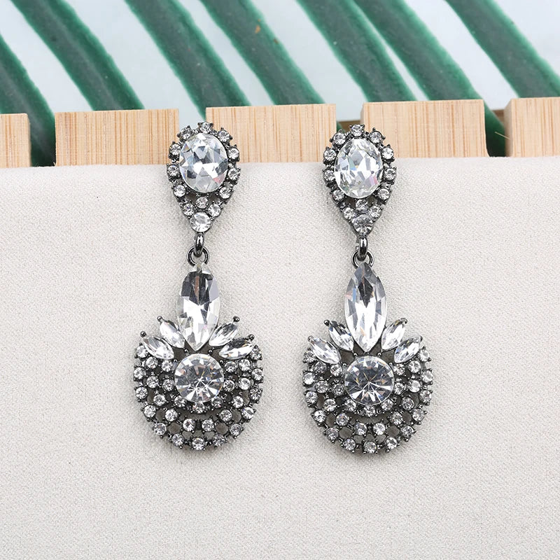 Veyofun Cute Rhinestone Drop Earrings Vintage Dangle Earrings for Woman Fashion Jewelry Wholesale Gift