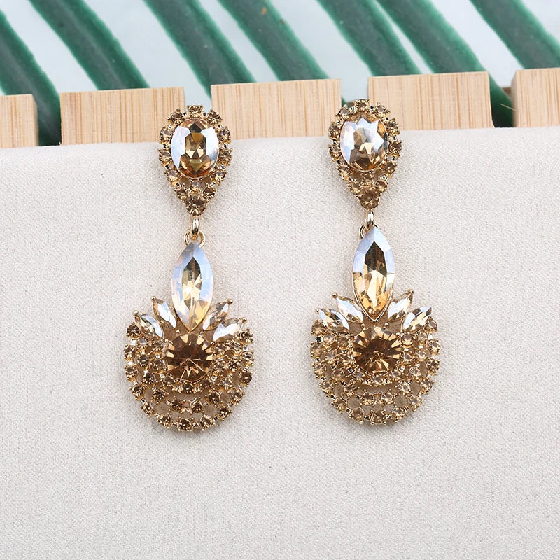 Veyofun Cute Rhinestone Drop Earrings Vintage Dangle Earrings for Woman Fashion Jewelry Wholesale Gift