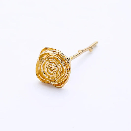 Uer 2019 New Gold Color Alloy Plant Rose Flowers Peculiar Single Drop Earrings Valentine's Day Fashion Jewelry ed01737c