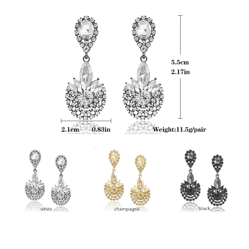 Veyofun Cute Rhinestone Drop Earrings Vintage Dangle Earrings for Woman Fashion Jewelry Wholesale Gift