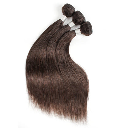 Kisshair color #2 hair bundles 1/3/4 pcs darkest brown colored Peruvian human hair tangle free 10 to 30 inch remy weft hair