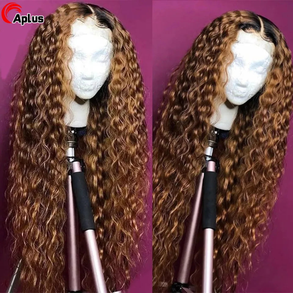 99j Burgundy Lace Front Human Hair Wigs Colored Ombre Deep Wave Lace Front Wig Brazilian HD Lace Frontal Wig On Sale Clearance