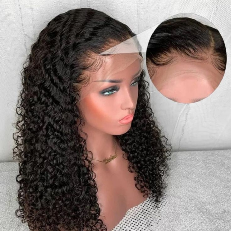 12A Brazilian Kinky Curly Bob Wig Human Hair Lace Frontal Wigs 180% Wear and Go Glueless