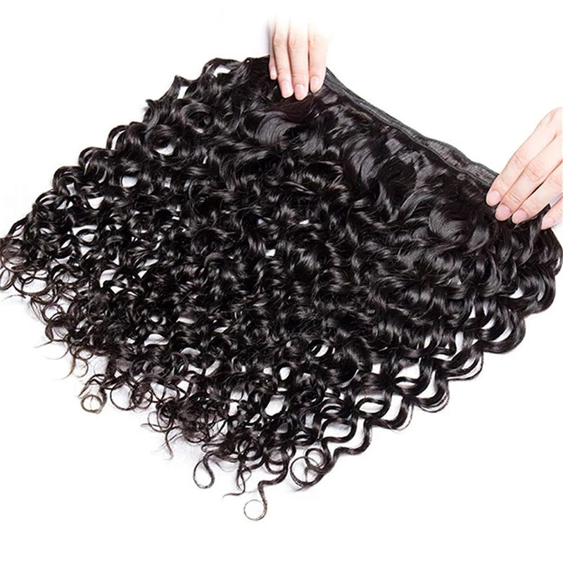 Water Wave Bundles 100% Human Hair Extensions For Women Unprocessed Peruvian Hair Bundle Raw Virgin Human Hair Bundle Curly Hair