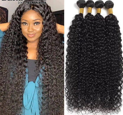 Mongolian Afro Kinky Curly Bundles 1/3/4PCS Human Hair Extensions 100% Unprocessed Virgin Human Hair