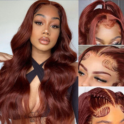 BRYELLE  Reddish Brown Body Wave Lace Frontal Human Hair