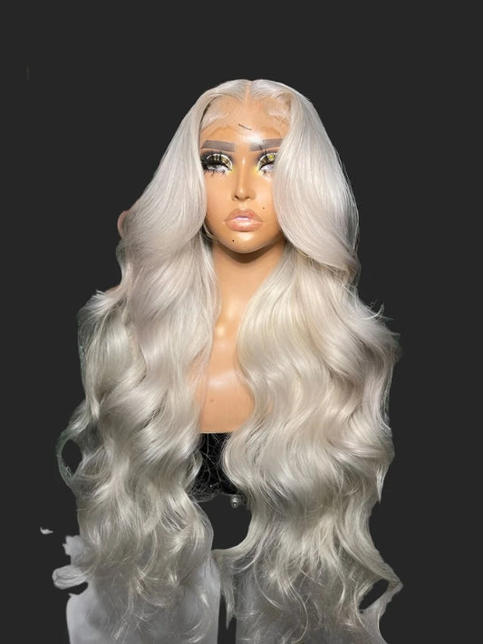 BRYELLE Platinum Ash Blonde Colored Lace Front Wig  Pre Plucked 13x6 HD