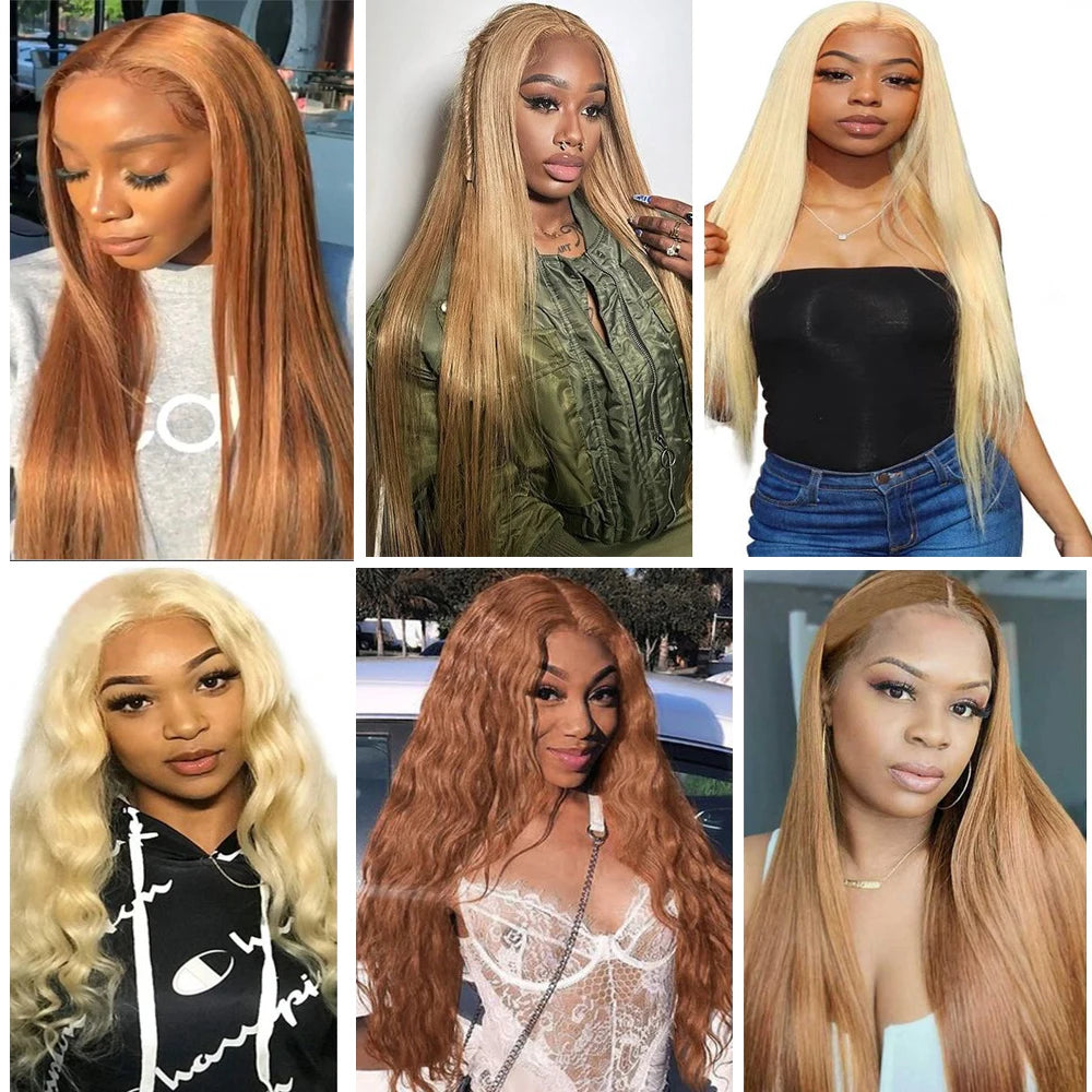 Straight Bundles Human Hair 613 Honey Blonde #8 Ash Blonde Color Human Hair Weaving 100% Remy Human Natural Hair Extensions 100g