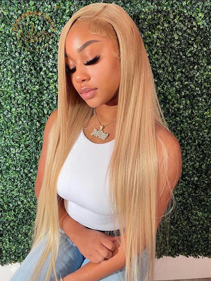 BRYELLE Honey Blonde Colored Body Wave Lace Front Human Hair Wig