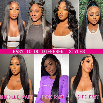 BRYELLE 5x5 HD Lace Closure Wig 40Inch Glueless Human Hair Wigs Straight Lace Front Wigs For Women 13x4 13x6 Hd Transparent Frontal Wig