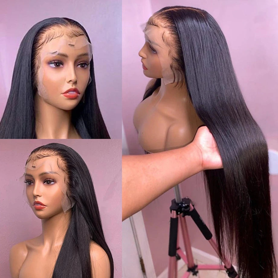 Straight Lace Front Wigs Human Hair 360 Full Lace Wigs Brazilian Pre Plucked