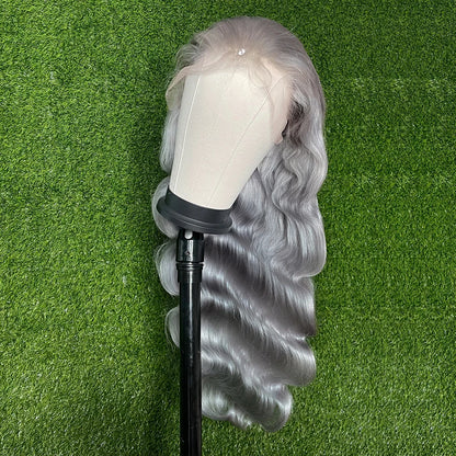 BRYELLE Wear Go Glueless Wig 13*4 13*6 Lace Frontal Wig Body Wave Silver Grey 613 HD