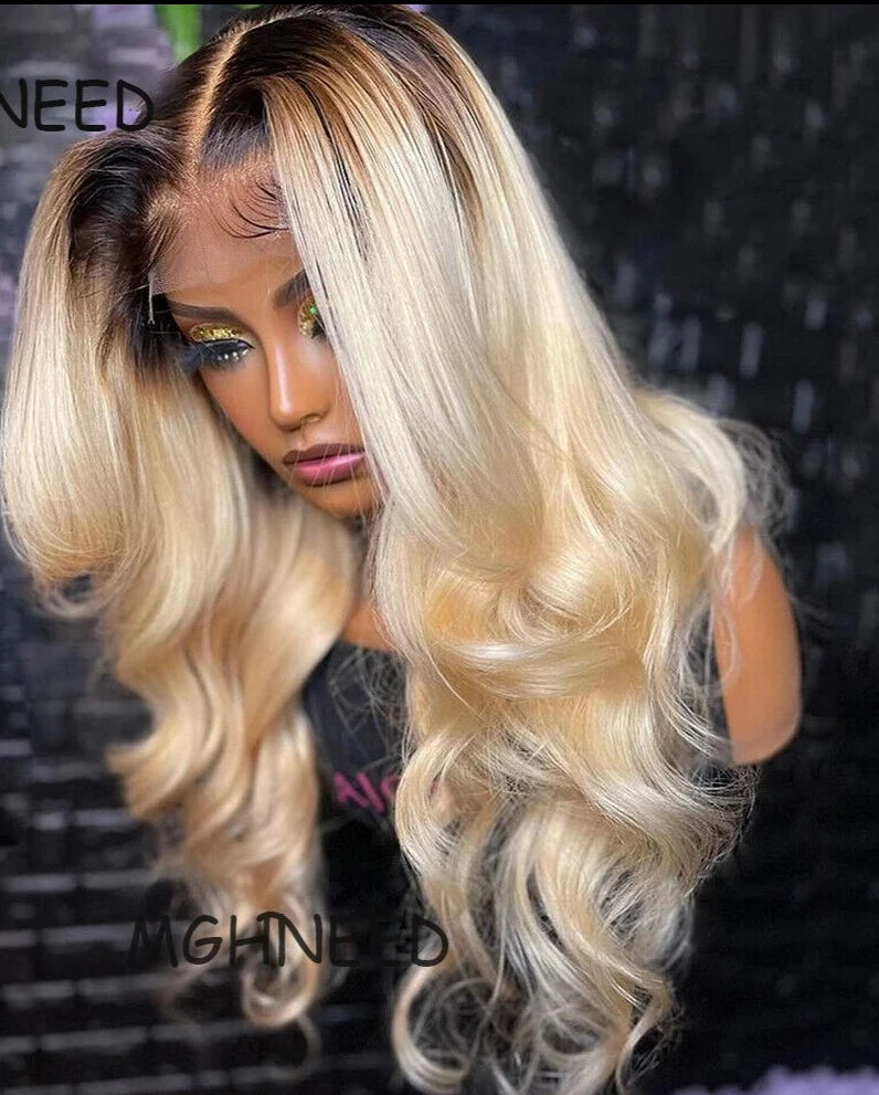 BRYELLE 13x4 Blonde Body Wave Lace Front Human Hair Wigs 13x6 613 Lace Front Wig Glueless HD Transparent Lace Frontal Wig