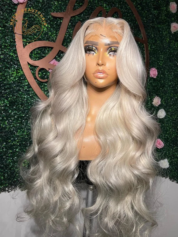 BRYELLE Platinum Ash Blonde Colored Lace Front Wig  Pre Plucked 13x6 HD