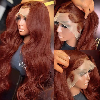 BRYELLE  Reddish Brown Body Wave Lace Frontal Human Hair