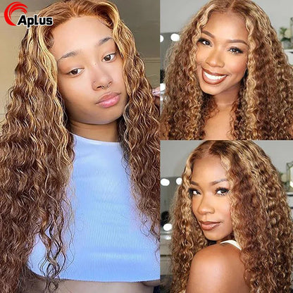 99j Burgundy Lace Front Human Hair Wigs Colored Ombre Deep Wave Lace Front Wig Brazilian HD Lace Frontal Wig On Sale Clearance