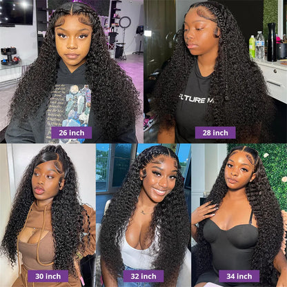 Loose Deep Wave  Lace Frontal Wig 30’’ 13x4 Human Hair Wigs transparent lace