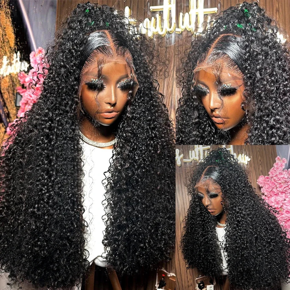 360 Full Lace Wig Human Hair Pre Plucked 13x4 Lace Frontal Wigs For Women 34 32 30 Inch Hd Curly Deep Water Wave Lace Front Wig