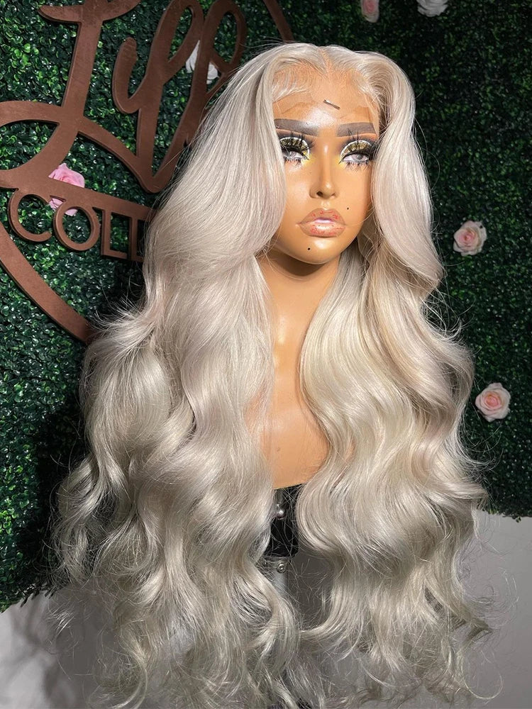 BRYELLE Platinum Ash Blonde Colored Lace Front Wig  Pre Plucked 13x6 HD