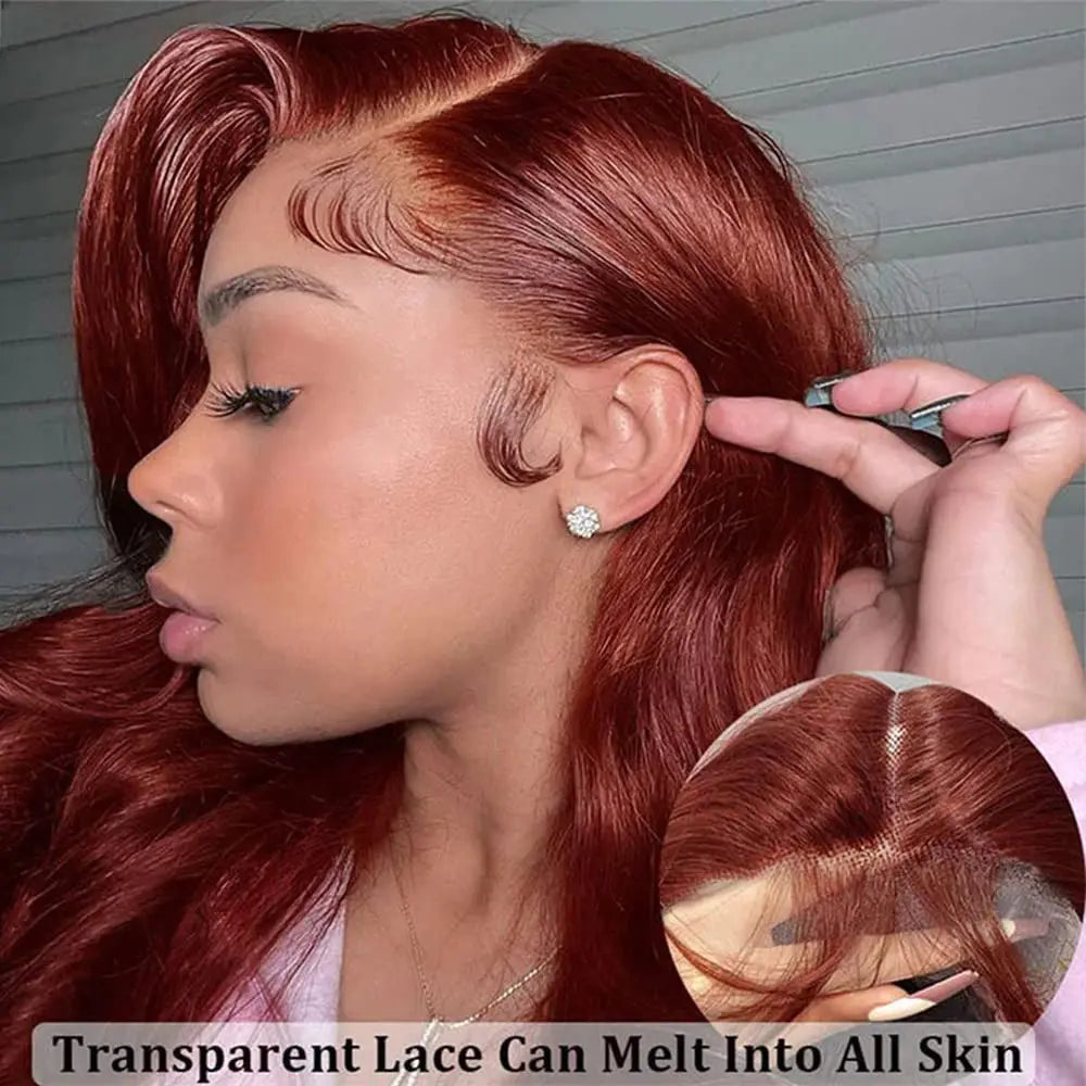 BRYELLE  Reddish Brown Body Wave Lace Frontal Human Hair