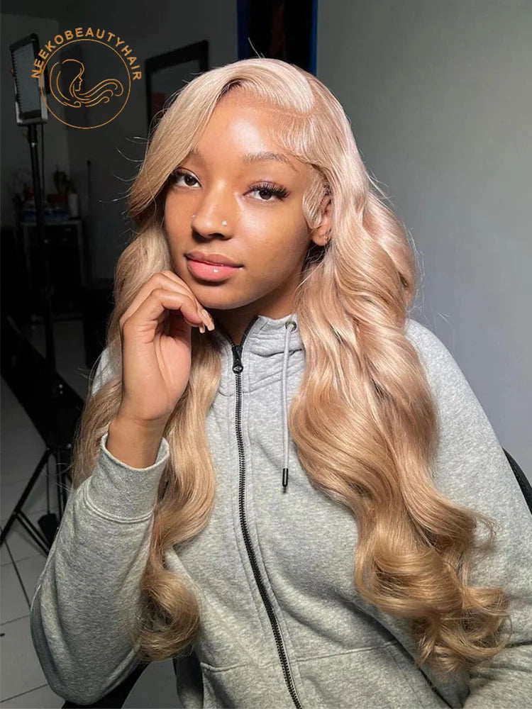 BRYELLE Honey Blonde Colored Body Wave Lace Front Human Hair Wig