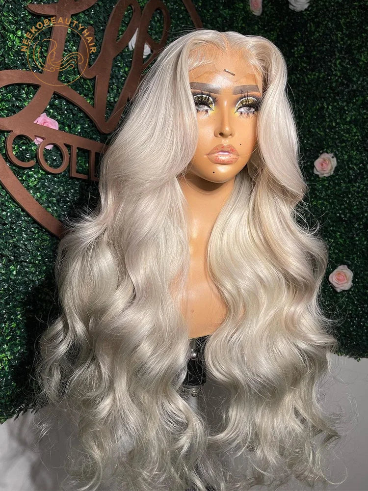 BRYELLE Platinum Ash Blonde Colored Lace Front Wig  Pre Plucked 13x6 HD