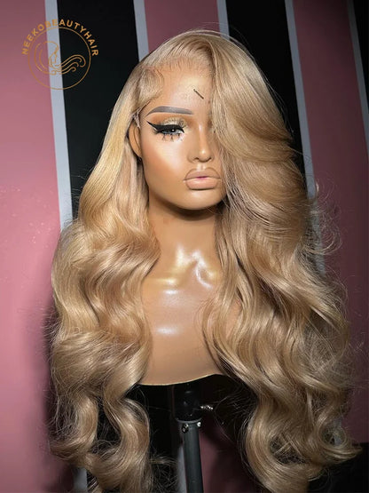 BRYELLE Honey Blonde Colored Body Wave Lace Front Human Hair Wig