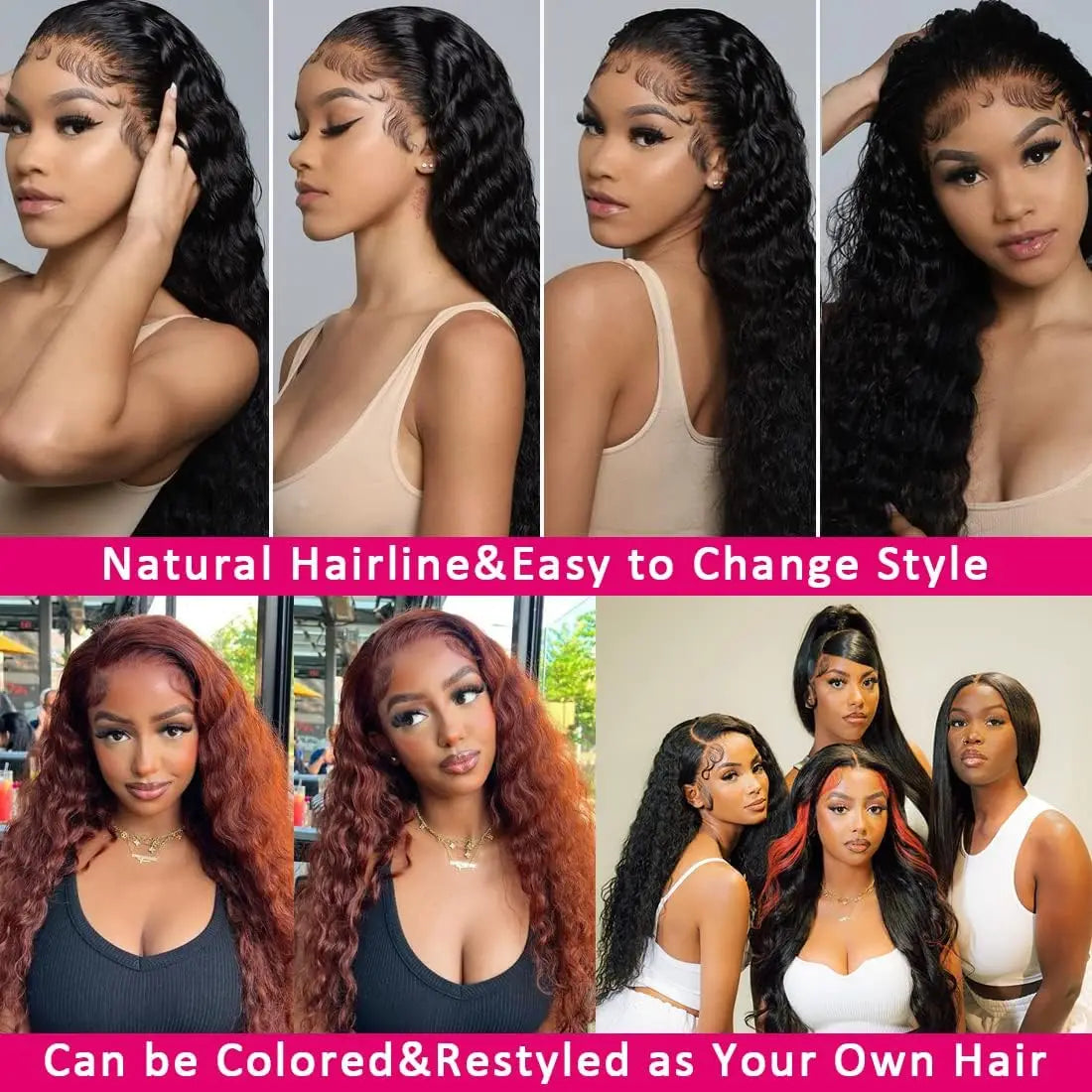 10A Deep Wave Human Hair Bundles Brazilian Hair Weave Raw Curly Human Hair Bundles 30 Inch Bundles Hair Extensions For Women