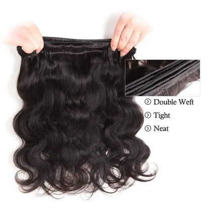 24 26 28Inch Brazilian Body Wave Human Hair Bundles Remy Hair water wave