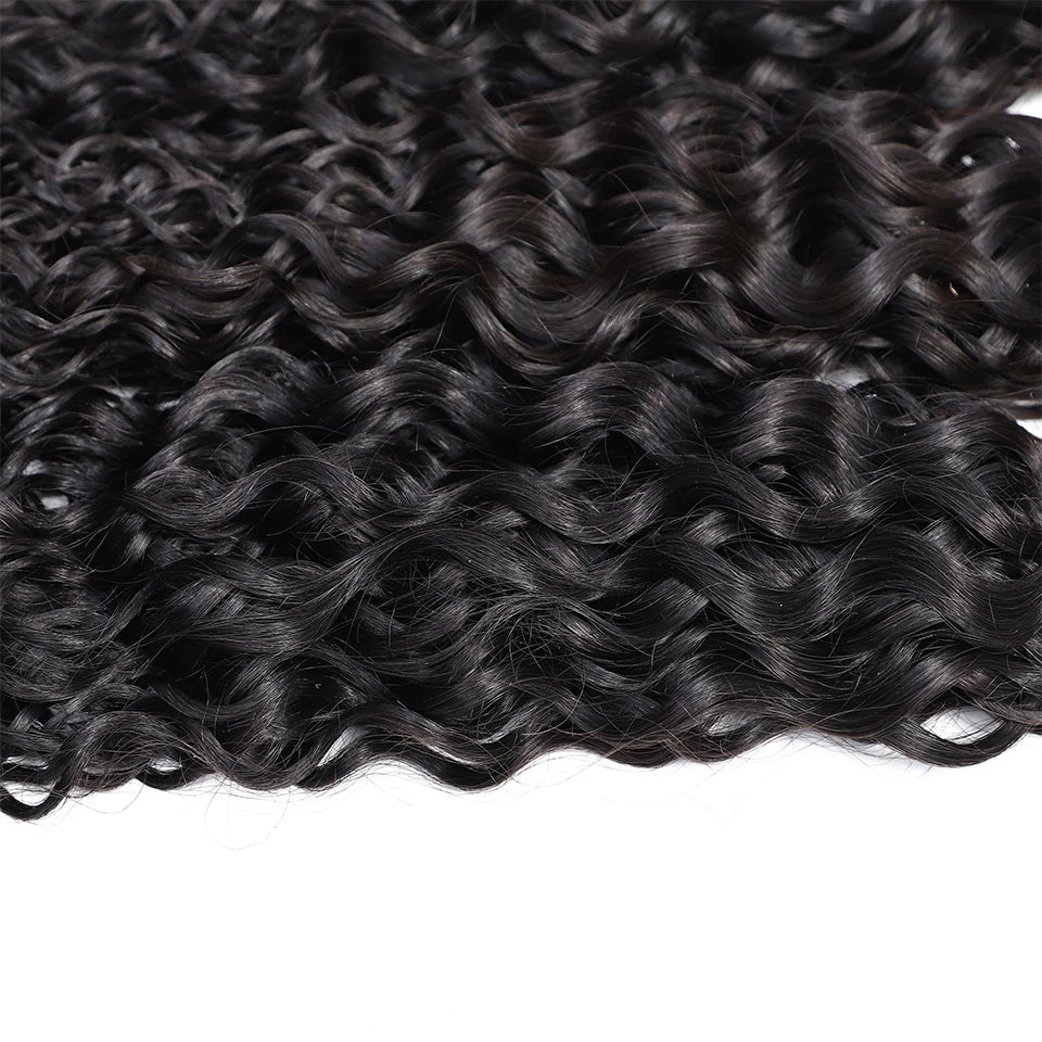 Water Wave Bundles 10A Peruvian 100% Human Hair Bundles 1 3 4 Bundles Deal Wet And Wavy Curly Hair Extensions