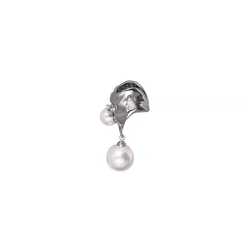 Sharelucky Pearl Zircon  Non Perforated Ear Clip