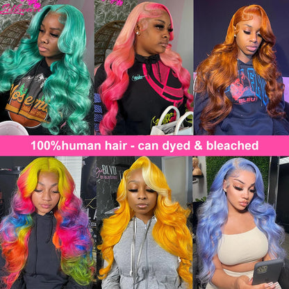 13x4 13x6 Hd 613 Body Wave Lace Frontal Wigs Human Hair Wigs For Women Glueless PrePlucked Honey Colored Blonde Lace Front Wigs