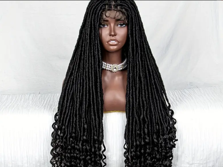 Full Lace African Braided Spring Twist Crochet Box Braid Wigs For Women Bohemian Dread Locs