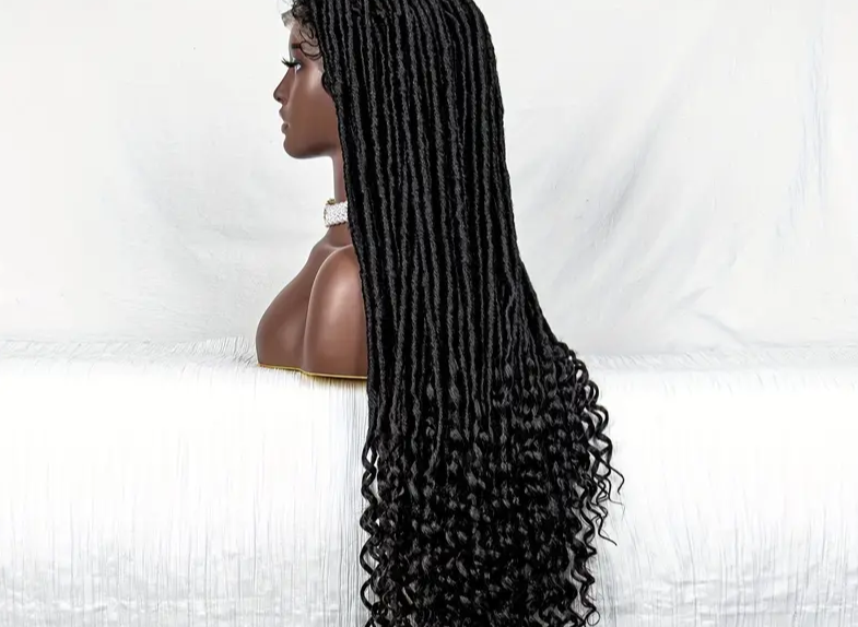 Full Lace African Braided Spring Twist Crochet Box Braid Wigs For Women Bohemian Dread Locs