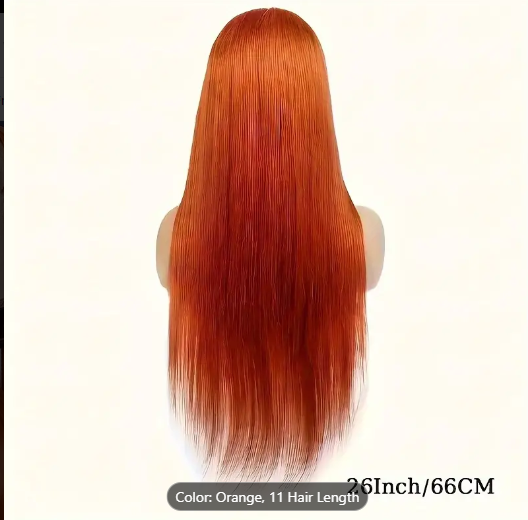 BRYELLE Ginger Orange Lace Front Wigs Raw Human Hair