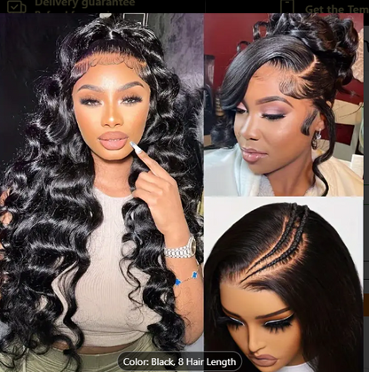 BRYELLE 250 Density Glueless Pre- Plucked 13x6 Free Part 3D Body Wave Transparent Lace Front Ear to Ear Put on and Go Wig