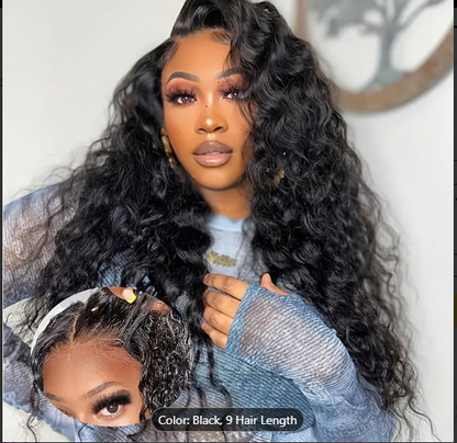 BRYELLE 200% Ready To Wear 5*5 Bye Bye Knots Wig Water Wave Human Hair Wigs 5*5 Lace Clousure Wigs For Women Pre Plucked With Baby Hair Brazilian Virgin