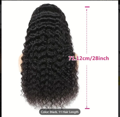 BRYELLE 180% 13x4 Human Hair Wig 4C Curly Edges Hairline 13X4 Lace Front Curly Wigs D Transparent Lace Frontal Wigs Glueless Frontal Wig 4C Natural Hairline With Curly Baby Hair Pre Plucked