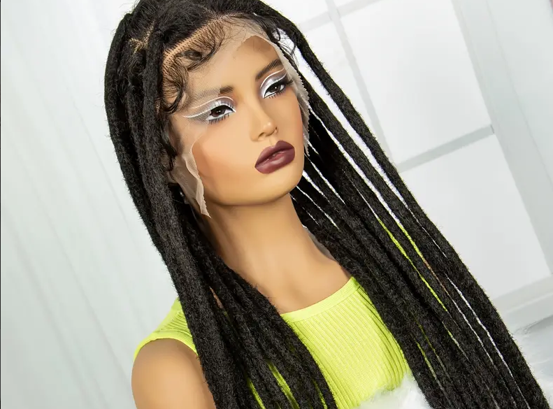 Dreadlock Braids Wig Synthetic Lace Wig Beginners Friendly Heat Resistant Wig For Women