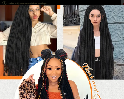 Dreadlock Braids Wig Synthetic Lace Wig Beginners Friendly Heat Resistant Wig For Women