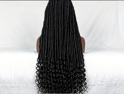 Full Lace African Braided Spring Twist Crochet Box Braid Wigs For Women Bohemian Dread Locs