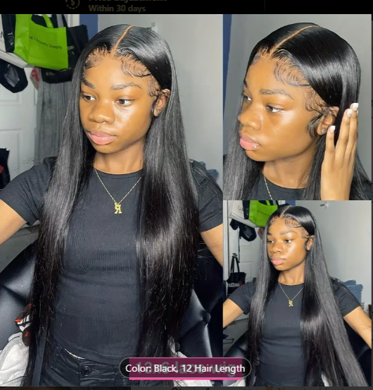 250 Density Hd Lace Frontal Wig Bone Straight Human Hair  Hd Lace  13X6 40 inch